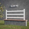MON MARCHE DECO - Kit Clôture SLIM PVC Blanc H. 90 cm x L. 5.60 m - 3 Lisses - vignette