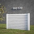 MON MARCHE DECO - Kit Clôture PRO PVC Blanc H. 120 cm x L. 11.30 m - 10 Lisses claire-voie - vignette