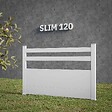 MON MARCHE DECO - Kit Clôture SLIM PVC Blanc H. 120 cm x L. 11.10 m - 2 Lisses + 3 Soubassements - vignette