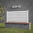 MON MARCHE DECO - Kit Clôture SLIM PVC Blanc H. 90 cm x L. 5.60 m - 7 Lisses claire-voie - vignette