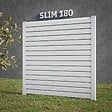 MON MARCHE DECO - Kit Clôture SLIM PVC Blanc H. 180 cm x L. 11.10 m - 15 Lisses claire-voie - vignette