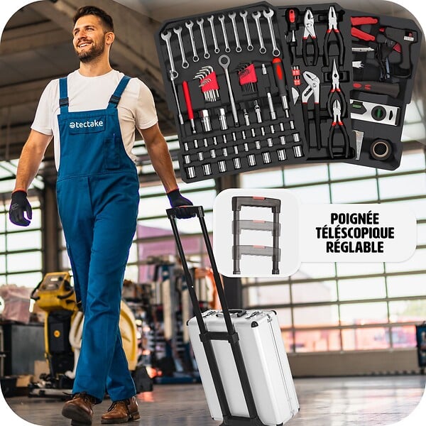 TECTAKE - Caisse à outils 799 pièces noir - large