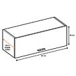 CUISINEANDCIE - Cuisineandcie - Meuble haut SLIM de cuisine Bellissi Blanc Brillant 1 porte relevable L 90 cm - vignette
