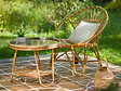 JARDILINE - Ensemble salon de jardin bohème, 2 fauteuils  rotin rond + table basse - Jardiline - vignette
