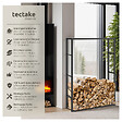 TECTAKE - Porte-bûches TUBY polyvalent noir - vignette