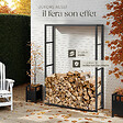 TECTAKE - Porte-bûches TUBY polyvalent noir - vignette