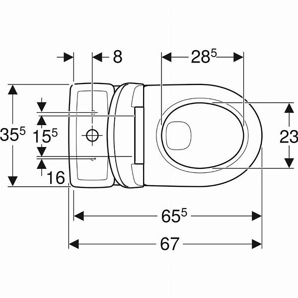 GEBERIT - Pack WC sortie horizontale RENOVA - large