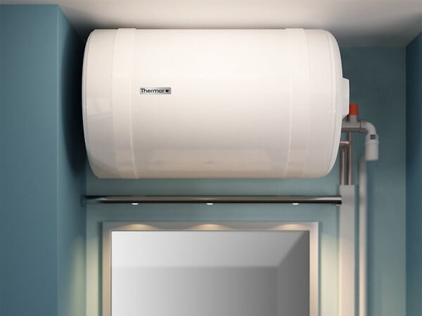 THERMOR - Chauffe-eau électrique blindé compact Thermor - Vertical - Mural - 200L - 2200W - Blanc - large