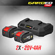 GARDEO PRO - Balayeuse pour gazon synthétique sur batterie - 2 x 20V - 4Ah - vignette