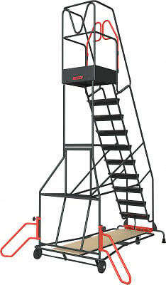 FIMM - Escabeau de rayonnage 11 marches à  immobilisation automatique 150 kg - FIMM - 830008816 - large