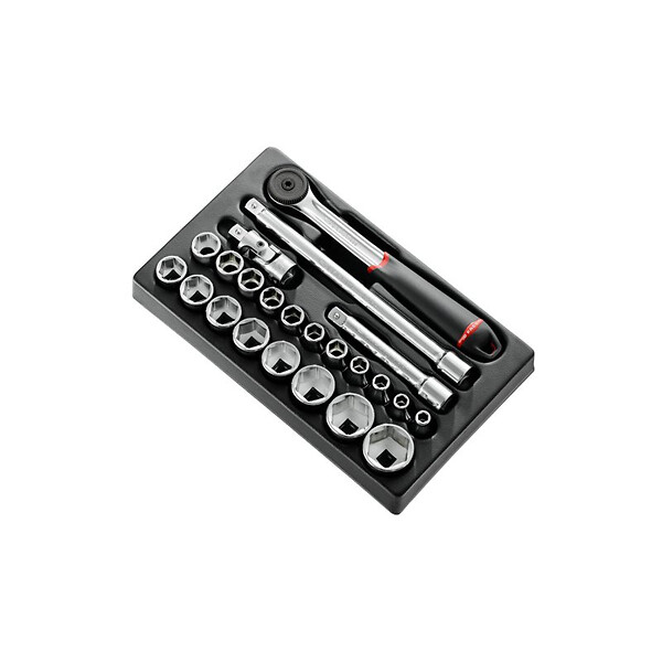 FACOM - Module de clés à cliquet + douilles 1/2'' FACOM MOD.S161-36PB - 23 pièces - large