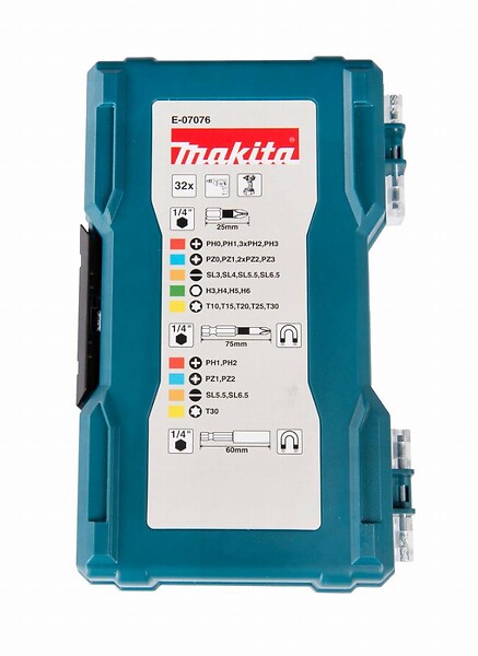 MAKITA - Coffret d'embouts MAKITA E-07076 25 et 50 mm (32 pièces) - large