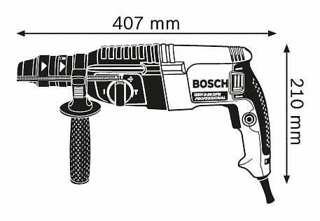 BOSCH - Perforateur SDS+ GBH 2-26 F Professional -  - en coffret - 06112A4000 - large