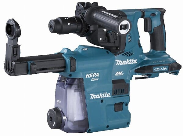 MAKITA - Perfo-burineur SDS+ 28mm Brushless 36V LXT ® MAKITA DHR283ZWJU avec systeme aspiration - large