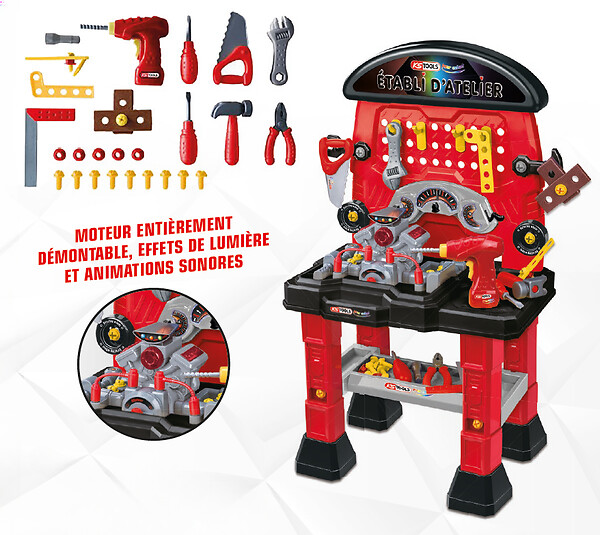 KS TOOLS - Etabli d'atelier KSTOOLS pour enfants - 78 pièces - 100084 - large