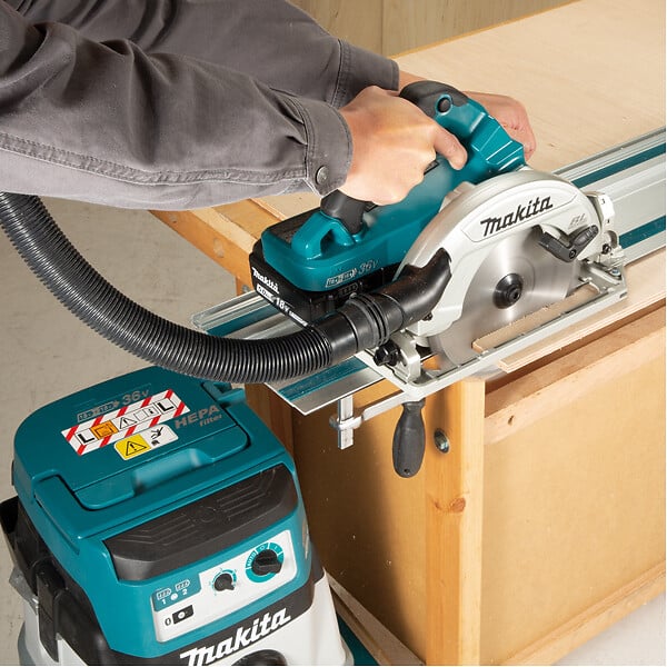 MAKITA - Scie circulaire Ø 190 mm 2x5Ah 18V LXT ®MAKITA DHS782PT2J en coffret et chargeur double - large