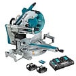 MAKITA - Scie radiale Ø 305 mm 2x5Ah 18V LXT ®MAKITA  DLS211PT2U chargeur double + puce AWS - vignette
