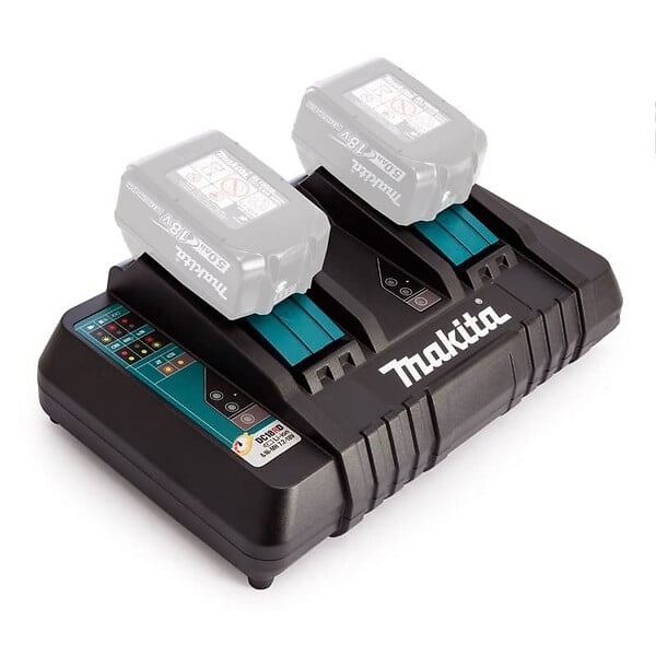MAKITA - Scie radiale Ø 305 mm 2x5Ah 18V LXT ®MAKITA  DLS211PT2U chargeur double + puce AWS - large