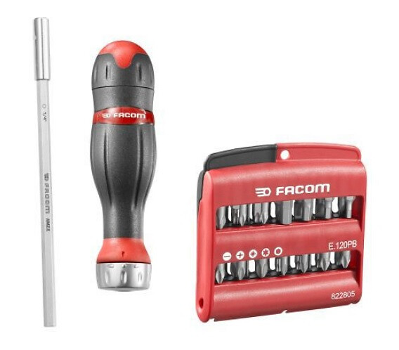 FACOM - Tournevis à cliquet avec 28 embouts de vissage FACOM ATCL.2A2PB Protwist - large