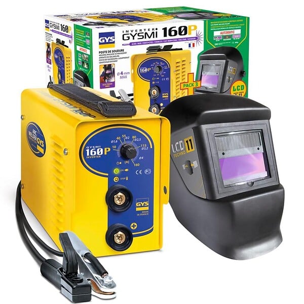 GYS - Poste de soudure Inverter GYSMI 160P - GYS - avec Masque LCD Techno 11 - 030435 - large