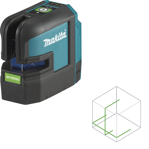 MAKITA - Laser croix 35 m 12 V CXT Li-Ion  en sacoche - SK105GDZ - large