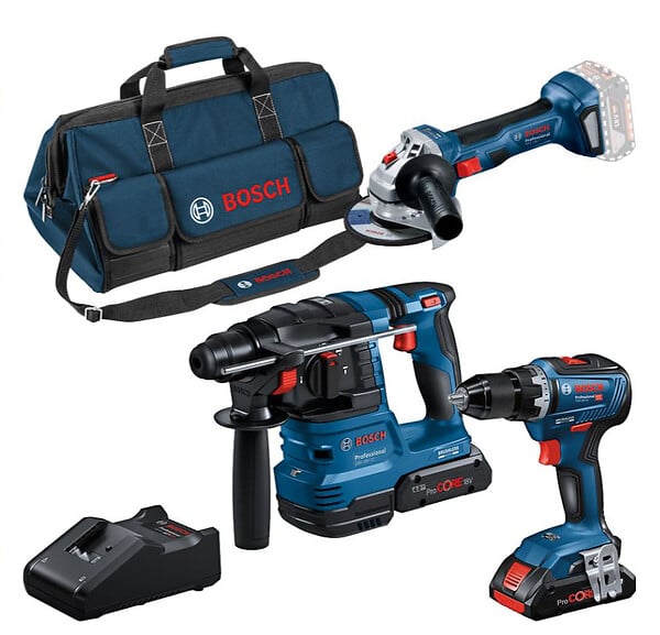 BOSCH - Pack 3 outils 18V GSR 18V-55 + GWS 18V-7 + GBH 18V-22 -  - 0615A50035 - large