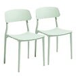 OVIALA - Lot de deux chaises en polypropylène vert menthe - Sofia - vignette