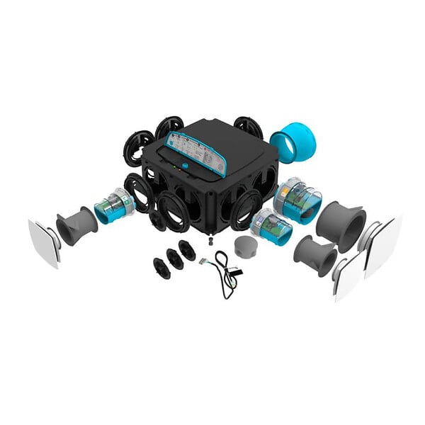 ATLANTIC - Kit VMC hygroréglable Hygrogenius Flex Atlantic - Régulation intelligente - T1 au T7 - large