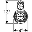 GEBERIT - Mécanisme de chasse complet type 290-380 - double touche - alimentation latérale - vignette