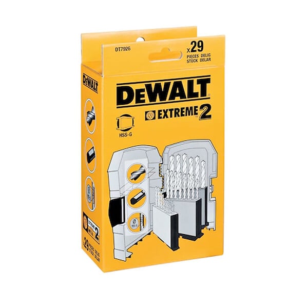 DEWALT - Coffret plastique de 29 forets métal HSS-G Extreme DEWALT DT7926-XJ - large