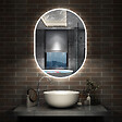 AICA SANITAIRE - AICA Miroir salle de bain LED 50x80cm tricolore + anti-buée + dimmable + mémoire - vignette