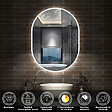 AICA SANITAIRE - AICA Miroir salle de bain LED 50x80cm tricolore + anti-buée + dimmable + mémoire - vignette