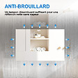 AICA SANITAIRE - AICA Miroir de salle de bain rond Bluetooth 70cm tricolore + dimmable + mémoire + anti-buée, IP44 Miroir LED - vignette