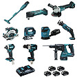 MAKITA - Pack 10 outils MAKITA LOT0309 18V 5 x 5.0 Ah (DCL180 - DHP486 - DTD154 - DGA506 - DHS680 - DHR243 - DTM51 - DJR183 - DJV182 -DBO180) - vignette