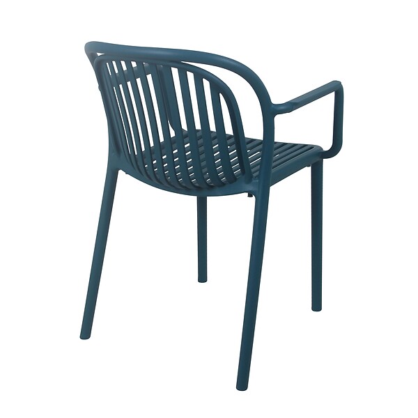OVIALA - Fauteuil de terrasse bleu canard - Copenhague - large