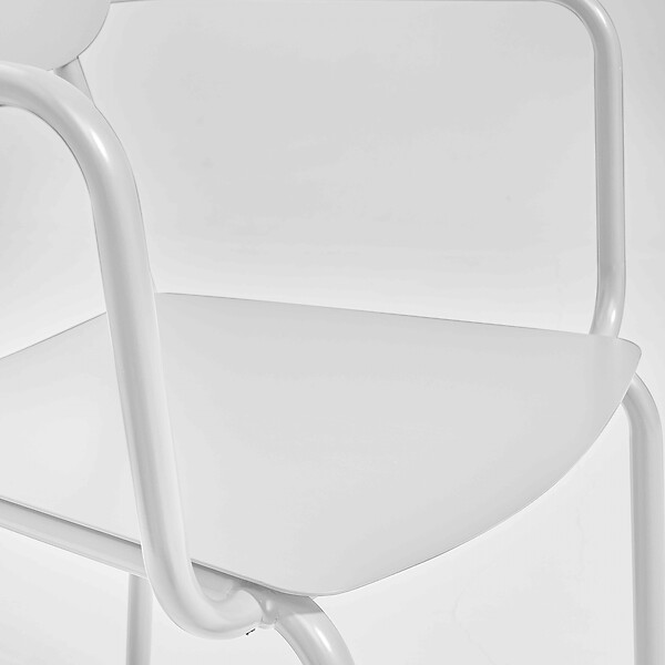 OVIALA - Fauteuil de jardin en aluminium blanc - Liverpool - large
