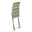 OVIALA - Lot de deux chaises pliantes en acier vert tilleul - Annecy - vignette