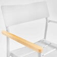 OVIALA - Fauteuil de jardin en aluminium et bois blanc  - Leeds - vignette