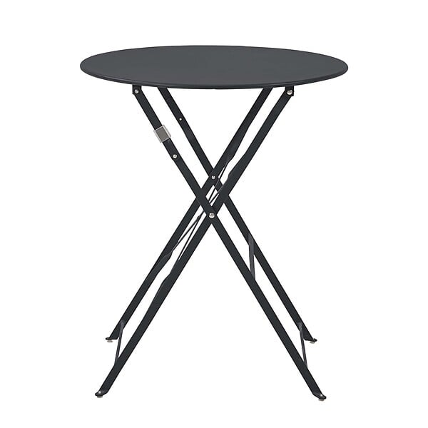 OVIALA - Table pliante en acier gris anthracite - Annecy - large