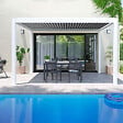 OVIALA - Pergola bioclimatique autoportée blanche 3x4m  - Athenes - vignette