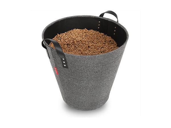 BAYROL - Panier à bûches et à granulés Dama rond gris + Pelle à granulés - Le Marquier - large