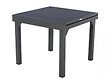 HESPERIDE - Table extensible carrée alu Piazza 4/8 places Graphite - Hespéride - vignette
