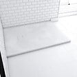 AURLANE - Receveur à poser en materiaux composite SMC - Finition ardoise blanc mat - 90x120 cm - ROCK 2 WHITE - vignette