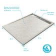 AURLANE - Receveur en acrylique Blanc Effet Pierre 80x120x4 cm - Grille Linéaire Chrome - MOON - vignette