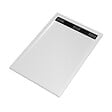 AURLANE - Receveur en acrylique Blanc 80x120x4 cm - Grille Linéaire Noire - WHITENESS II - vignette