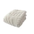 C MA DECO - Plaid jacquard en sherpa - Écru - 30x 160cm - vignette