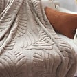 C MA DECO - Plaid jacquard en sherpa 130x160cm taupe - vignette