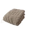 C MA DECO - Plaid jacquard en sherpa 130x160cm taupe - vignette