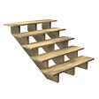 DECKLINEA - Escalier Bois Exterieur - 3 Marches - Largeur : 1m20 - Hauteur : 85cm - Sans Contremarches - Pin du Nord - Traité Autoclave - vignette