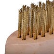 MC KENZIE - Brosse avec manche en bois - Fil laiton - Lot de 4 - vignette